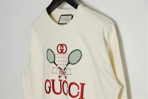 gucci tennis racket sweatshirt|gucci sweatshirt for women.